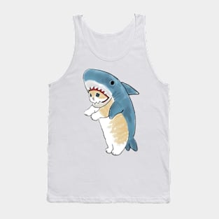 vintage-cat-shark Tank Top